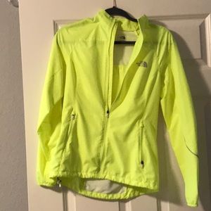 Yellow north face light jacket